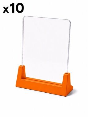 (10) Orange Trading Card Single Top Loader Display Stand (Set of 10)